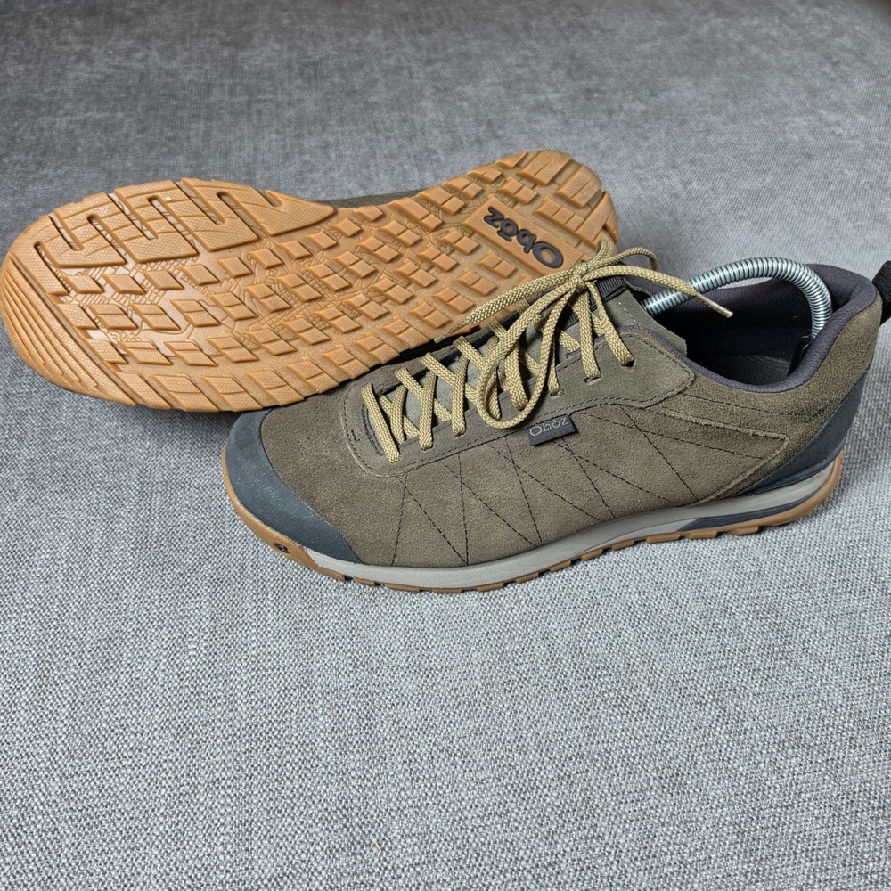 NEW Oboz Bozeman Low Mens 13 Olive Brown Suede Hiking Trail Walking Shoes